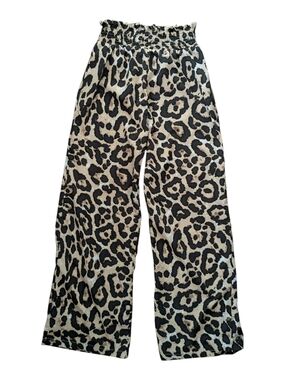 Shein Leopard Print Wide-Leg Airy Lounge Pants M